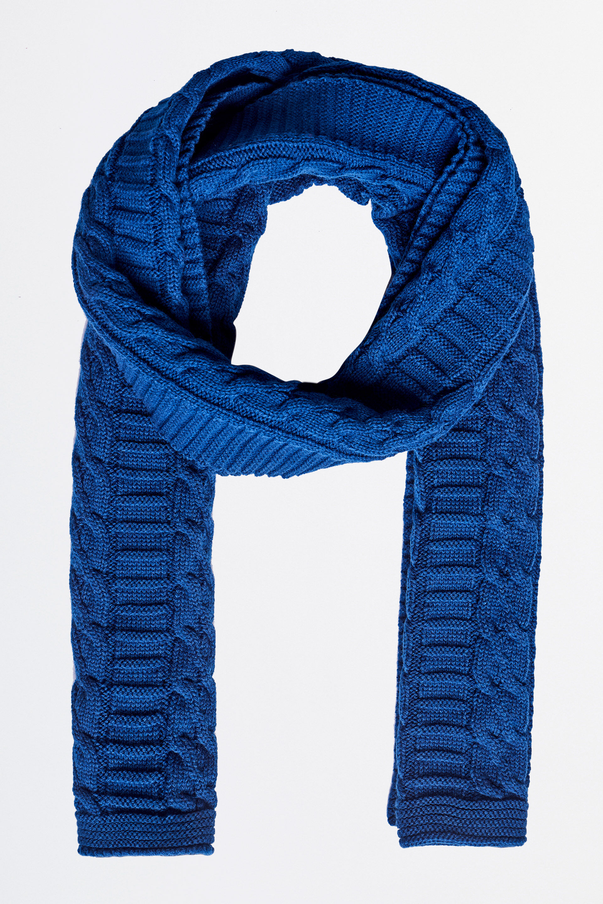 Navy Print Scarf, , image 1